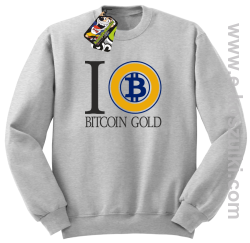 I love Bitcoin Gold - bluza męska bez kaptura melanż 