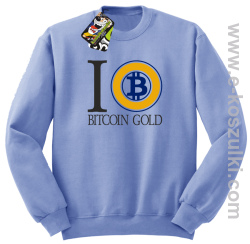 I love Bitcoin Gold - bluza męska bez kaptura błękitna