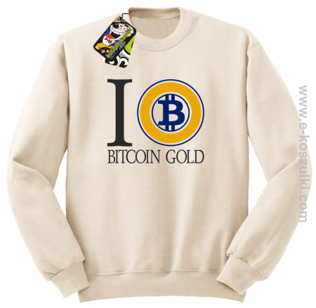 I love Bitcoin Gold - bluza męska bez kaptura 
