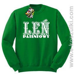 Leń patentowy - bluza bez kaptura zielony
