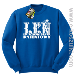 Leń patentowy - bluza bez kaptura niebieski