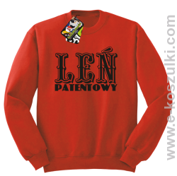 Leń patentowy - bluza bez kaptura czerwony