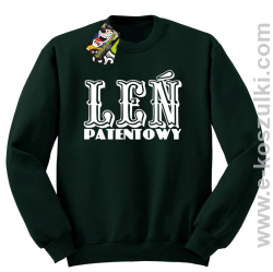 Leń patentowy - bluza bez kaptura butelkowy