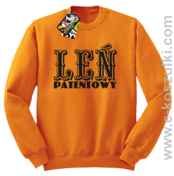 Leń patentowy - bluza bez kaptura pomarańczowy