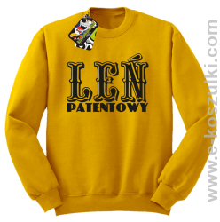 Leń patentowy - bluza bez kaptura żółty