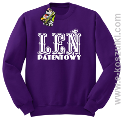 Leń patentowy - bluza bez kaptura fioletowy
