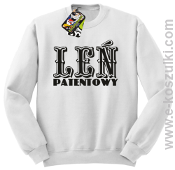 Leń patentowy - bluza bez kaptura biały
