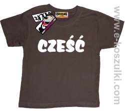 Cześć koszulka dziecięca - brązowy