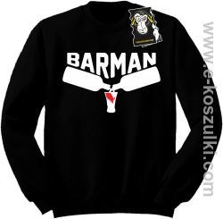 barman - bluza barmańska bez kaptura czarna