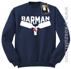 barman - bluza barmańska bez kaptura granatowa