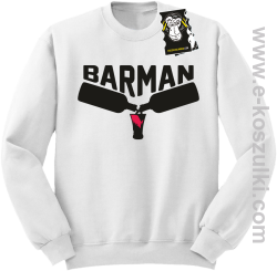 barman - bluza barmańska bez kaptura biała