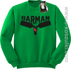 barman - bluza barmańska bez kaptura zielona