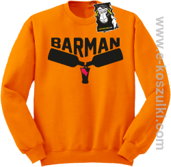 barman - bluza barmańska bez kaptura pomarańczowa