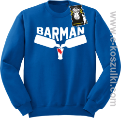 barman - bluza barmańska bez kaptura niebieska