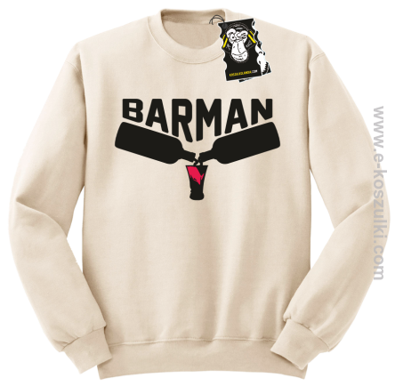 barman - bluza barmańska bez kaptura beżowa