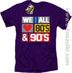 We All love 80s & 90s - koszulka męska fioletowa