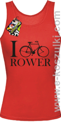 I love rower - top damski czerwony