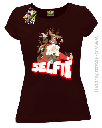 Selfie Santa Friends - koszulka damska