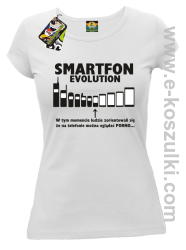Smartfon evolution - koszulka damska - biała