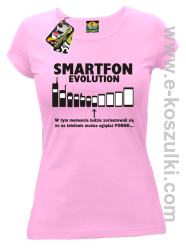 Smartfon evolution - koszulka damska - light pink