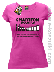 Smartfon evolution - koszulka damska - ciemny róż