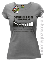 Smartfon evolution - koszulka damska - szara