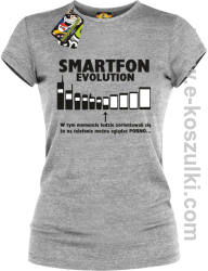 Smartfon evolution - koszulka damska - melanżowa