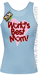 Worlds Best Mom - top damski błękitny 