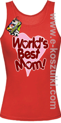 Worlds Best Mom - top damski czerwony