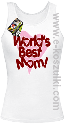 Worlds Best Mom - top damski biały