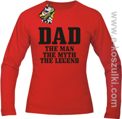 Dad the man the myth the legend - longsleeve męski czerwony