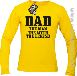 Dad the man the myth the legend - longsleeve męski żółty