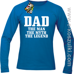 Dad the man the myth the legend - longsleeve męski niebieski