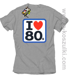 I love 80s - koszulka męska z nadrukiem melanż