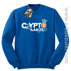 CryptoMaster CROWN - bluza męska bez kaptura niebieska