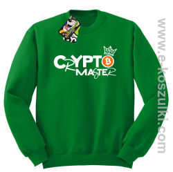 CryptoMaster CROWN - bluza męska bez kaptura zielona