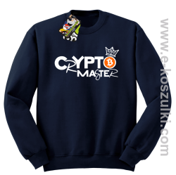 CryptoMaster CROWN - bluza męska bez kaptura granatowa