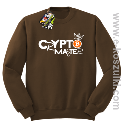 CryptoMaster CROWN - bluza męska bez kaptura brązowa