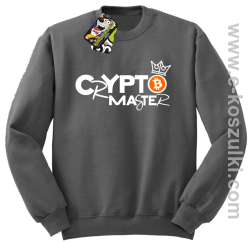 CryptoMaster CROWN - bluza męska bez kaptura szara