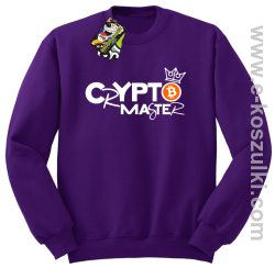 CryptoMaster CROWN - bluza męska bez kaptura fioletowa