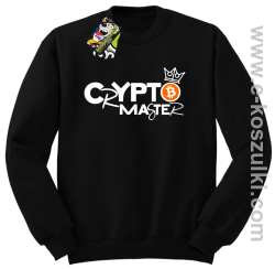 CryptoMaster CROWN - bluza męska bez kaptura czarna