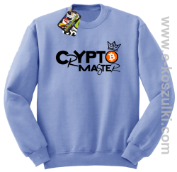 CryptoMaster CROWN - bluza męska bez kaptura błękitna