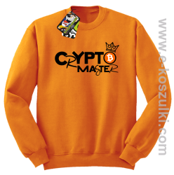 CryptoMaster CROWN - bluza męska bez kaptura pomarańczowa