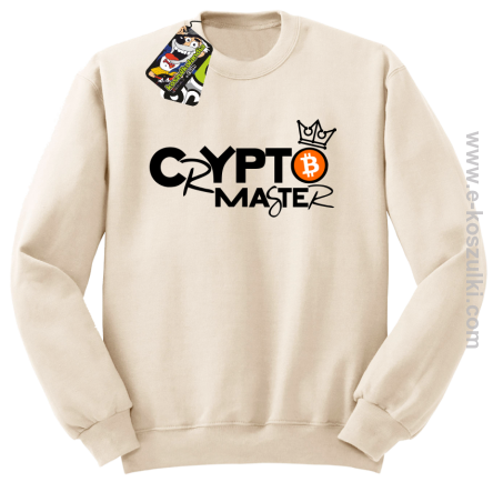 CryptoMaster CROWN - bluza męska bez kaptura beżowa