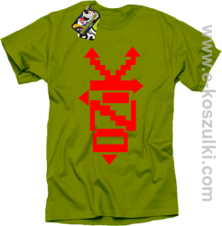 DZIK Geometric Design - koszulka męska kiwi