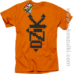 DZIK Geometric Design - koszulka męska pomarańczowa