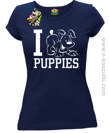 I Love Puppies - koszulka damska 