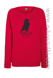 RAVEN Coin CryptoMiner - bluza damska bez kaptura czerwona