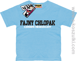 Fajny chłopak koszulka dziecięca - niebieski