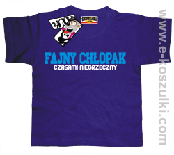 Fajny chłopak koszulka dziecięca - fioletowy